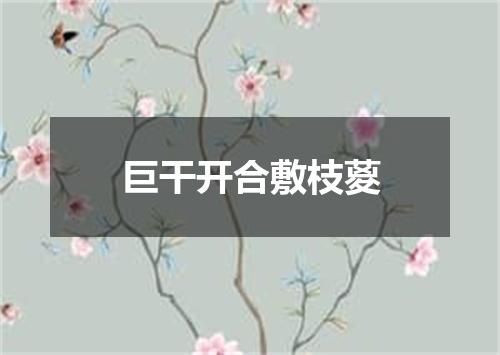 巨干开合敷枝葼