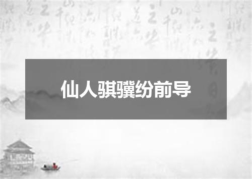 仙人骐骥纷前导
