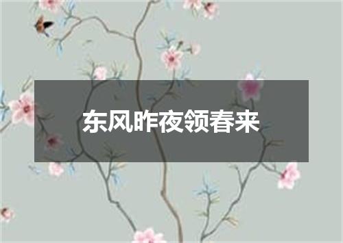 东风昨夜领春来