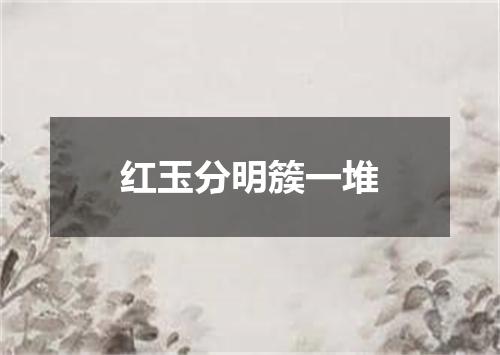 红玉分明簇一堆