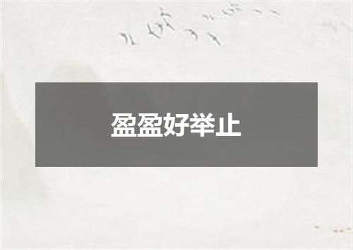盈盈好举止