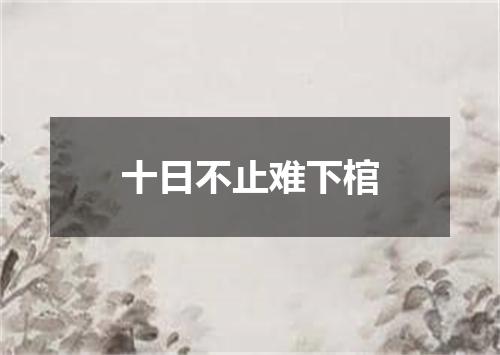 十日不止难下棺
