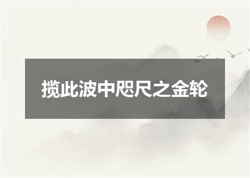 揽此波中咫尺之金轮