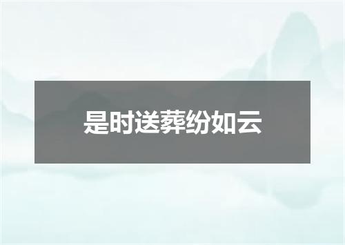 是时送葬纷如云