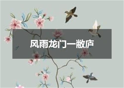 风雨龙门一敝庐