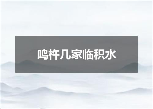 鸣杵几家临积水