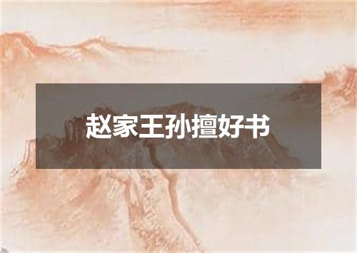 赵家王孙擅好书