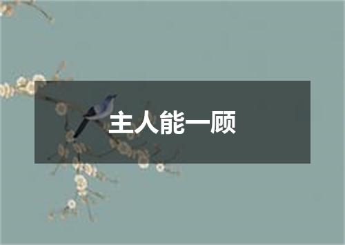 主人能一顾