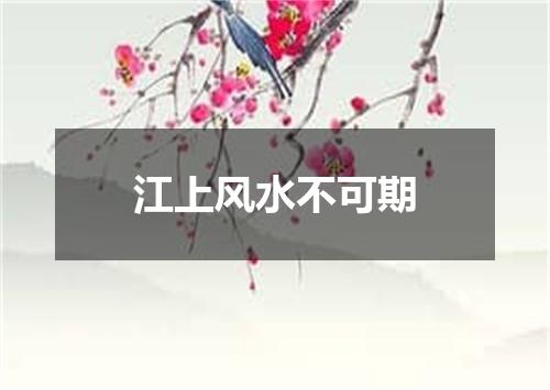 江上风水不可期