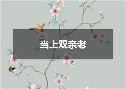 当上双亲老