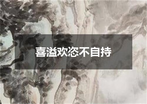 喜溢欢恣不自持