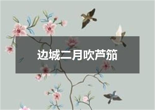 边城二月吹芦笳