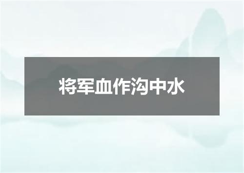 将军血作沟中水