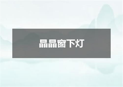 晶晶窗下灯