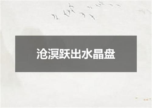 沧溟跃出水晶盘