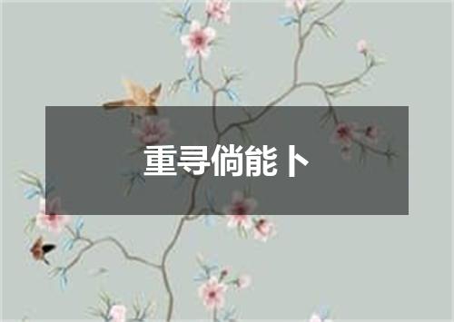 重寻倘能卜