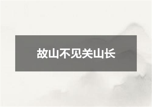 故山不见关山长