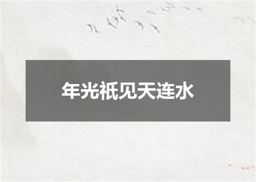 年光祇见天连水