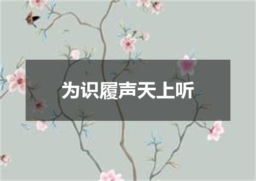 为识履声天上听