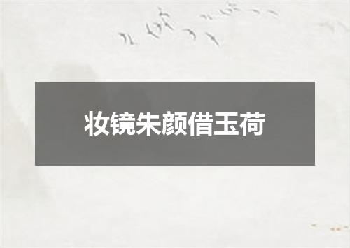 妆镜朱颜借玉荷