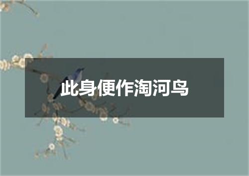 此身便作淘河鸟
