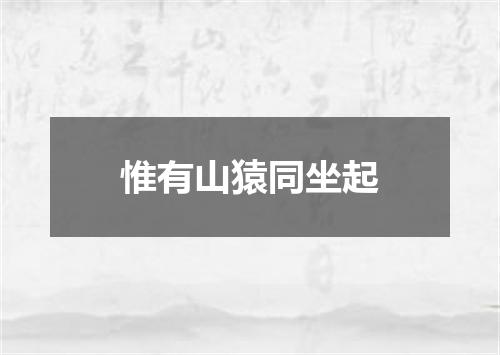 惟有山猿同坐起