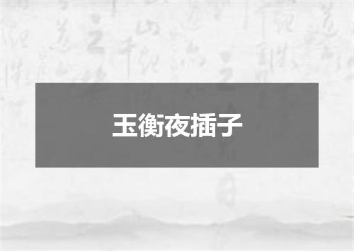 玉衡夜插子