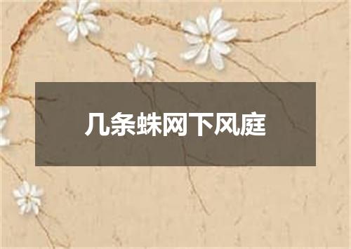 几条蛛网下风庭