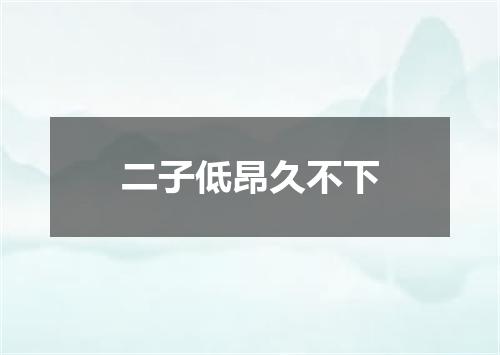 二子低昂久不下