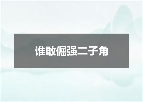 谁敢倔强二子角