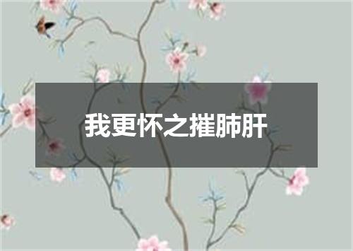 我更怀之摧肺肝