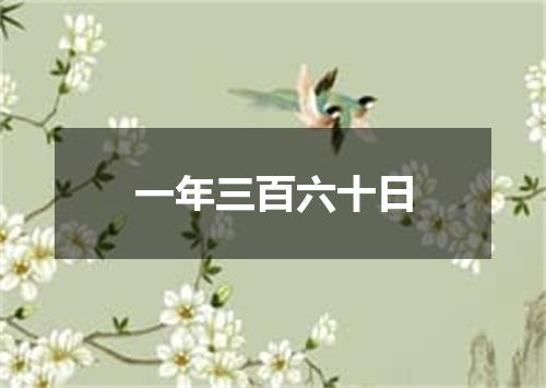一年三百六十日