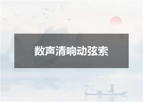 数声清响动弦索
