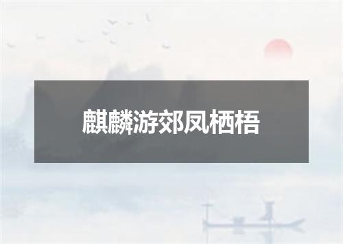 麒麟游郊凤栖梧