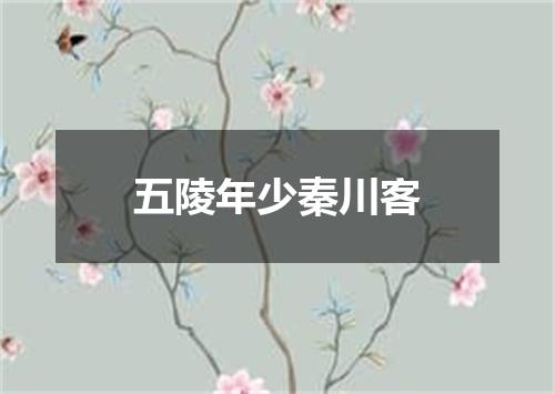五陵年少秦川客