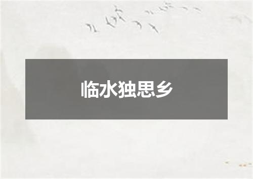 临水独思乡