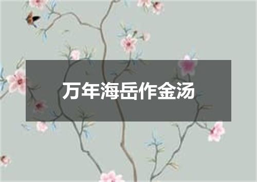 万年海岳作金汤
