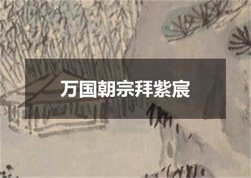 万国朝宗拜紫宸