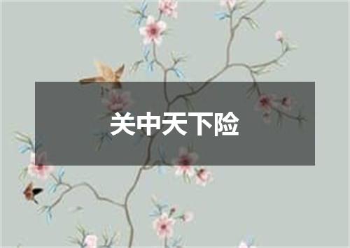 关中天下险