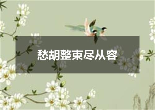 愁胡整束尽从容