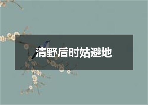 清野后时姑避地