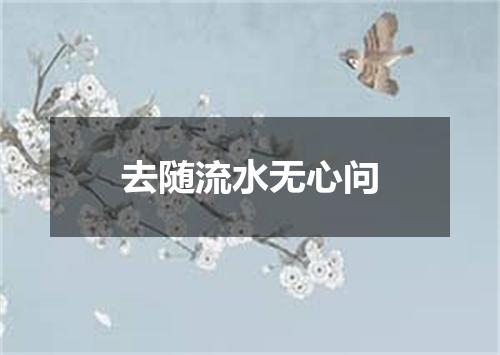 去随流水无心问
