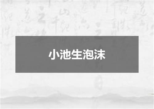 小池生泡沫