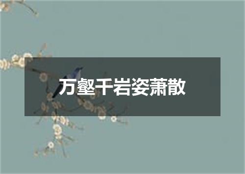 万壑千岩姿萧散
