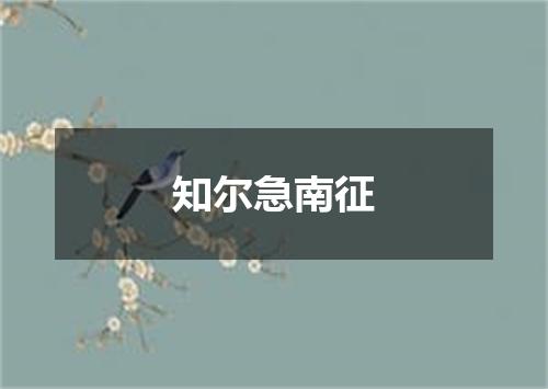 知尔急南征