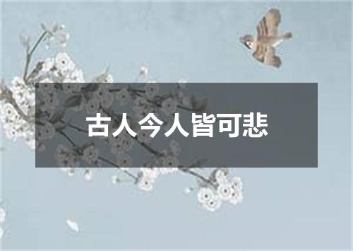 古人今人皆可悲
