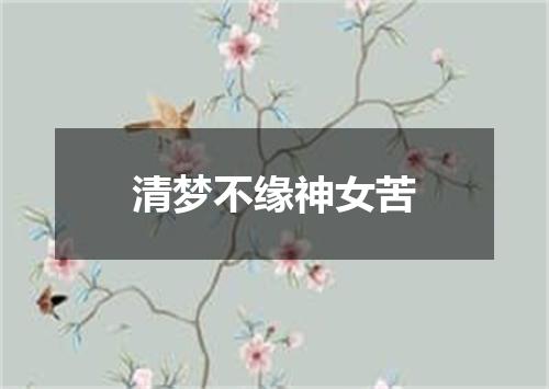 清梦不缘神女苦