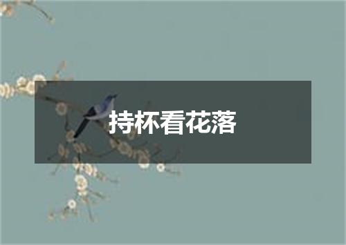 持杯看花落