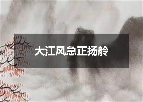 大江风急正扬舲