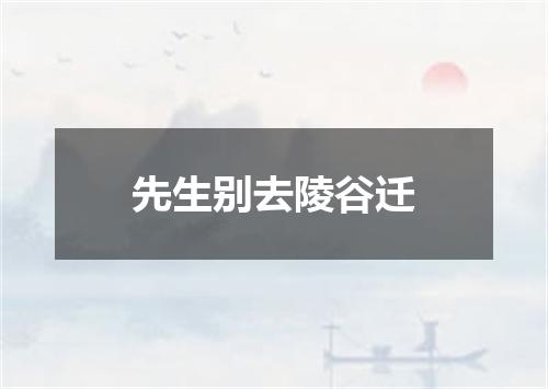 先生别去陵谷迁